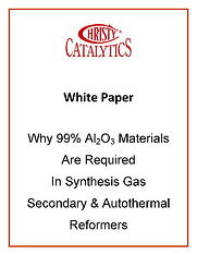 High alumina materials for synthesis gas secondary and autothermal reformers