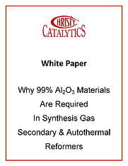 High alumina materials for synthesis gas secondary and autothermal reformers
